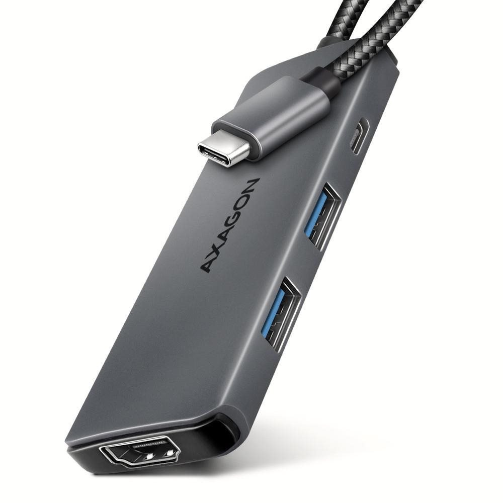 AXAGON HMC-5H8K 5-in-1 Hub, USB-C 5Gbps, 2x USB-A, HDMI 8k/30Hz, PD...