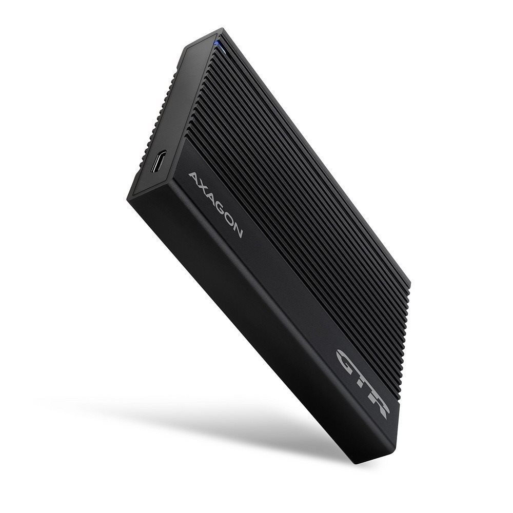 AXAGON EE25-GTR, RIBBED box 2.5" HDD / SSD, USB-C 10 Gbps Externý box