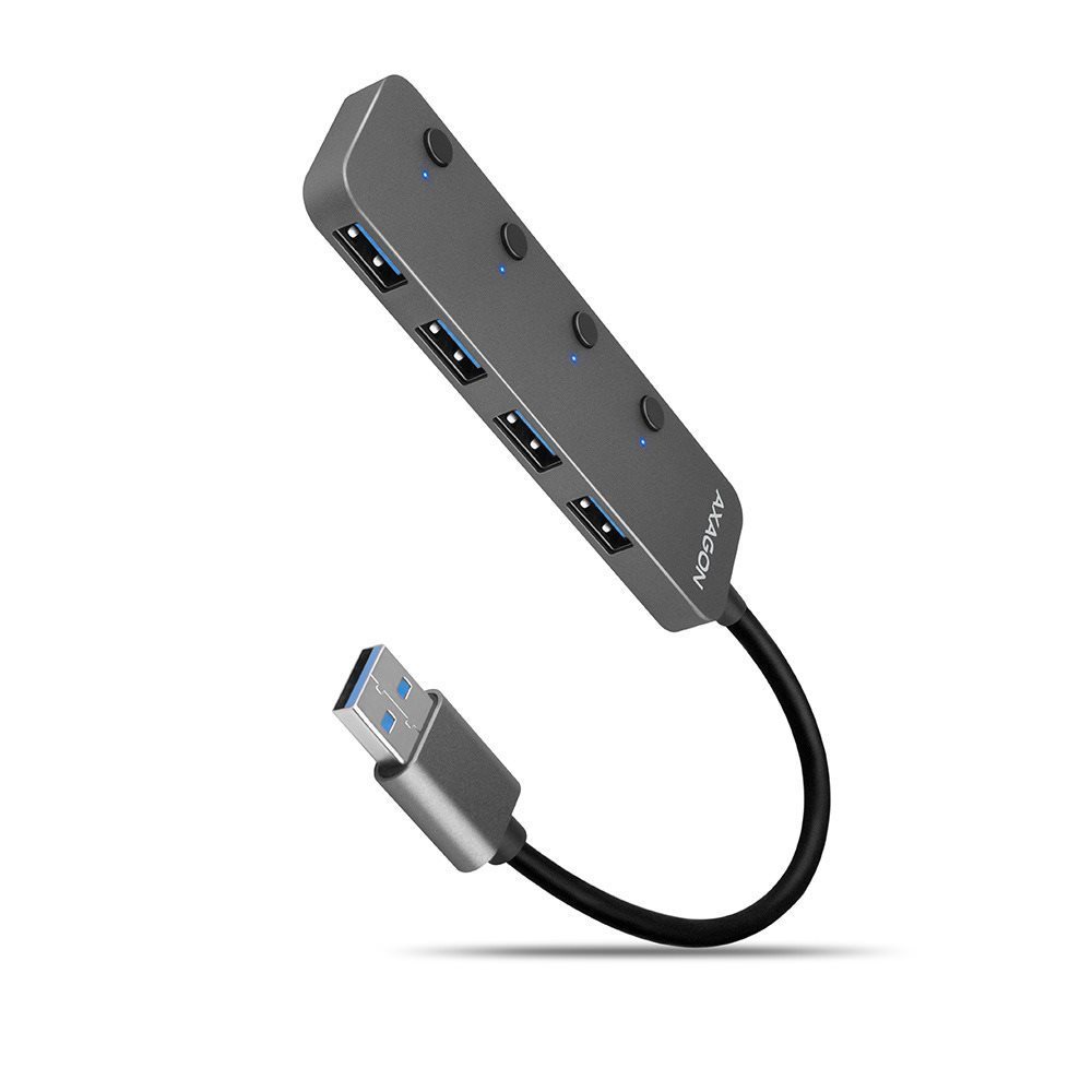 AXAGON HUE-MSA SWITCH Hub USB-A, metal USB hub
