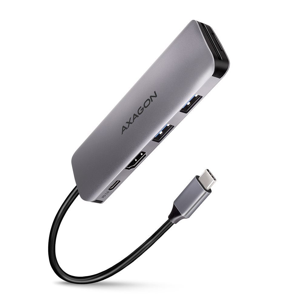 AXAGON HMC-5, 5-in-1 Hub, USB-C 5Gbps, 2x USB-A, HDMI 4k/30Hz,...