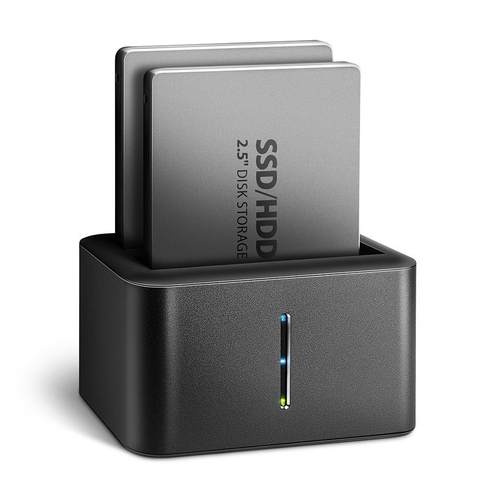 AXAGON ADSA-D25, dual 2.5" HDD/SSD CLONE MINI dock, SuperSpeed USB...