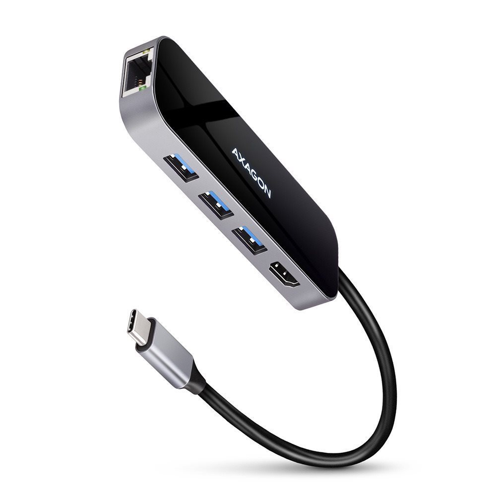 AXAGON HMC-6GL 6-in-1 Hub, USB-C 5Gbps, 3x USB-A, HDMI 4k/30Hz,...