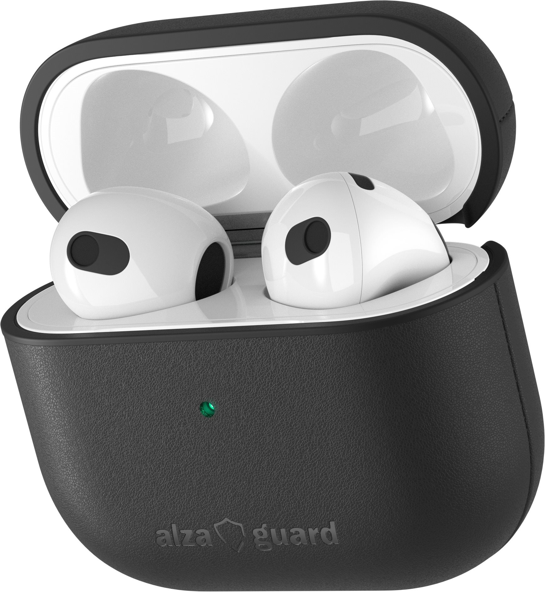 AlzaGuard Genuine Leather Case für AirPods 2021 - schwarz...