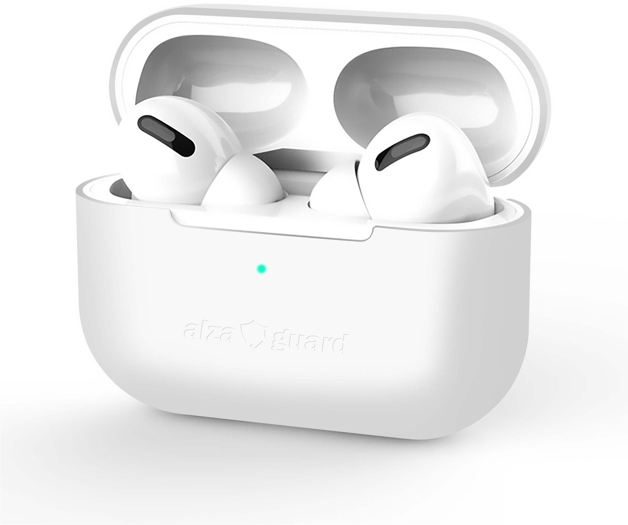 AlzaGuard Skinny Silicone Étui pour Airpods Pro blanc Étui écouteurs