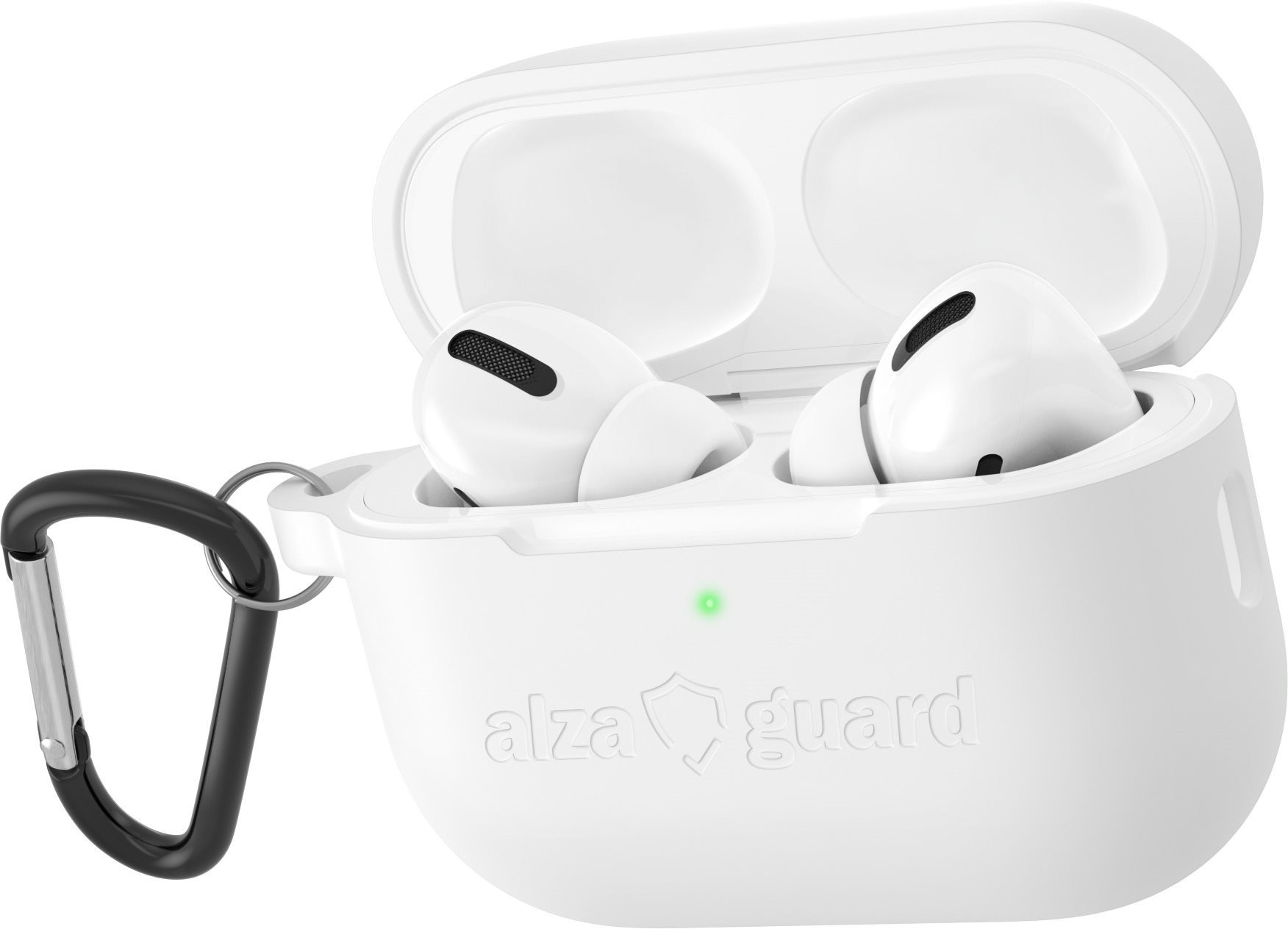 AlzaGuard Skinny Airpods Pro 2022 fehér szilikon tok Fülhallgató tok