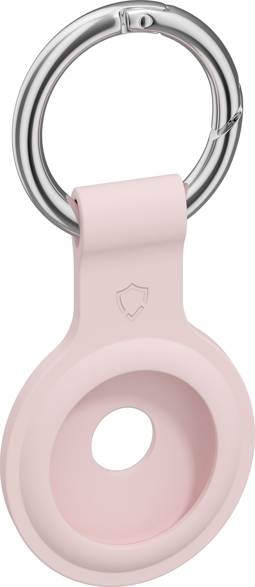 AlzaGuard Silicone Keychain na Airtag ružová AirTag kľúčenka