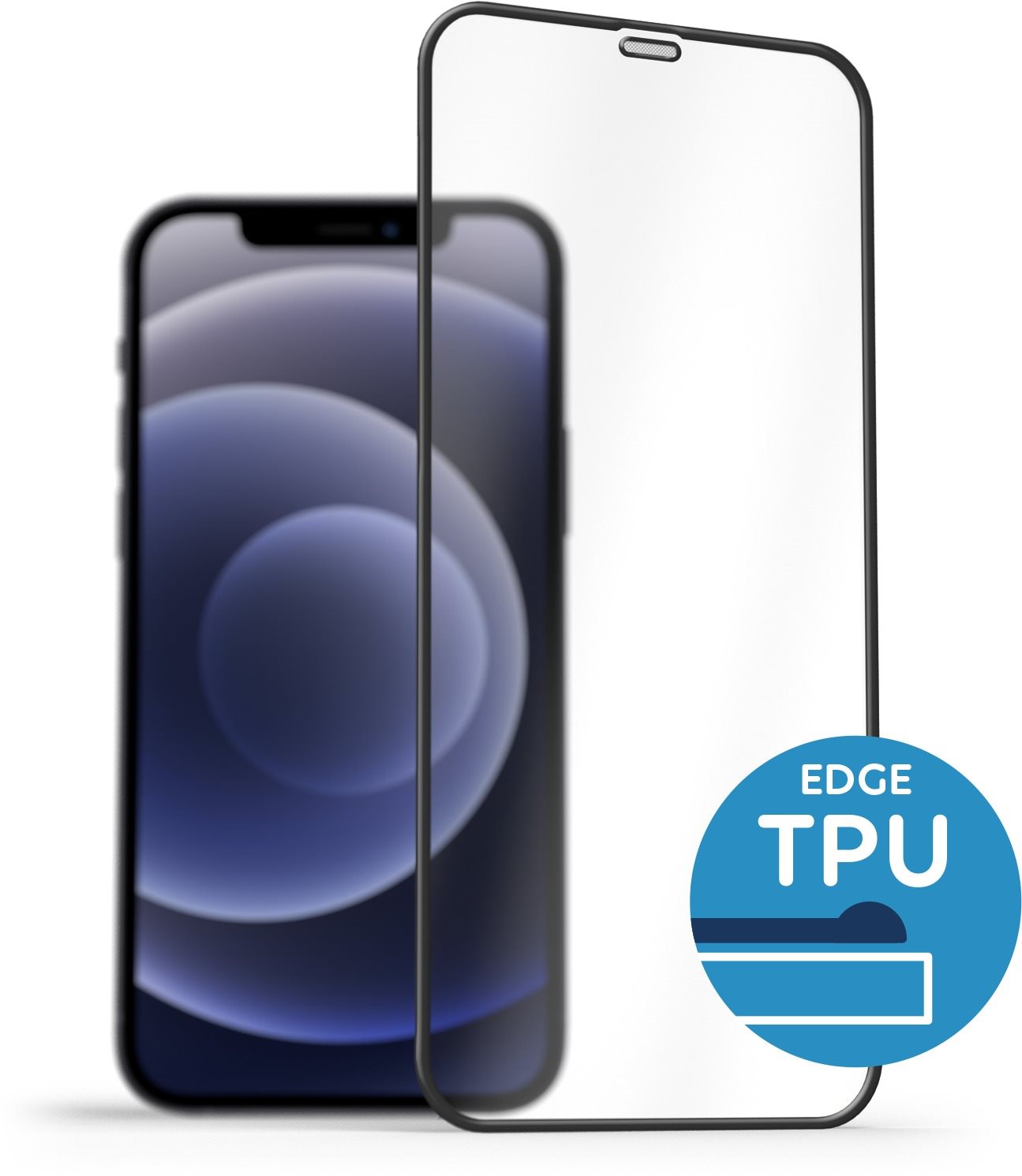 AlzaGuard Glass with TPU Frame iPhone 12 / 12 Pro 2.5D üvegfólia -...