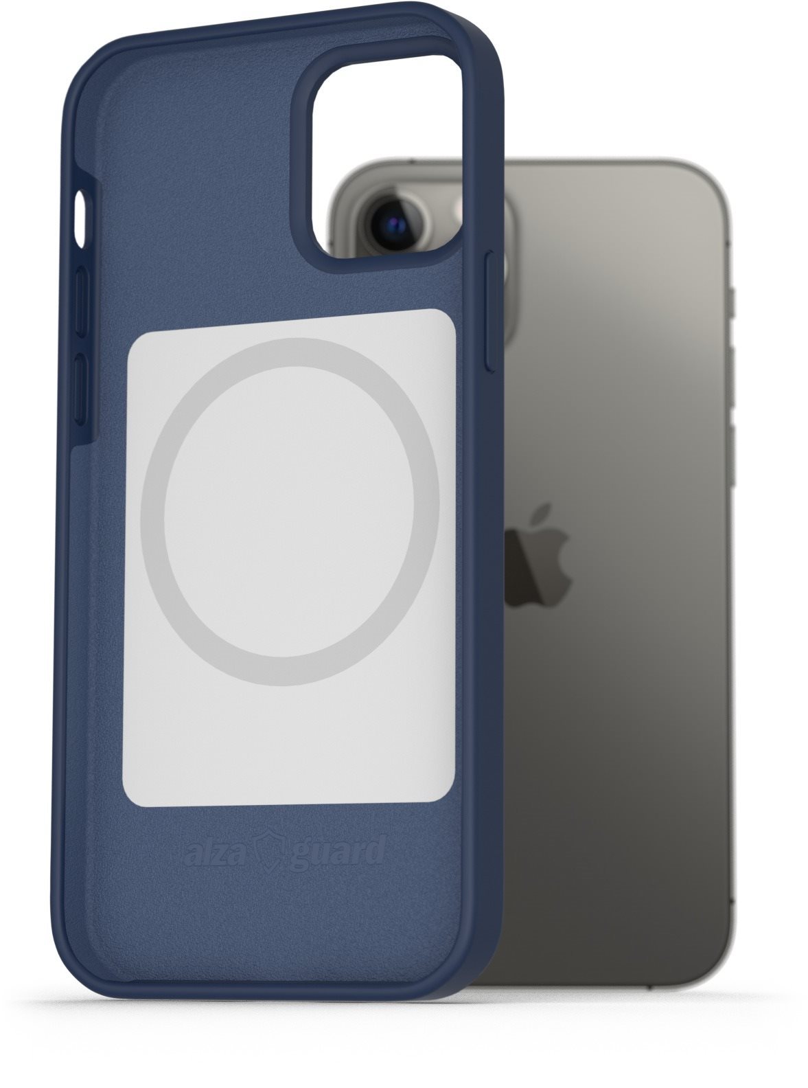 AlzaGuard Magsafe Silicone Case für iPhone 12 / 12 Pro Blau...