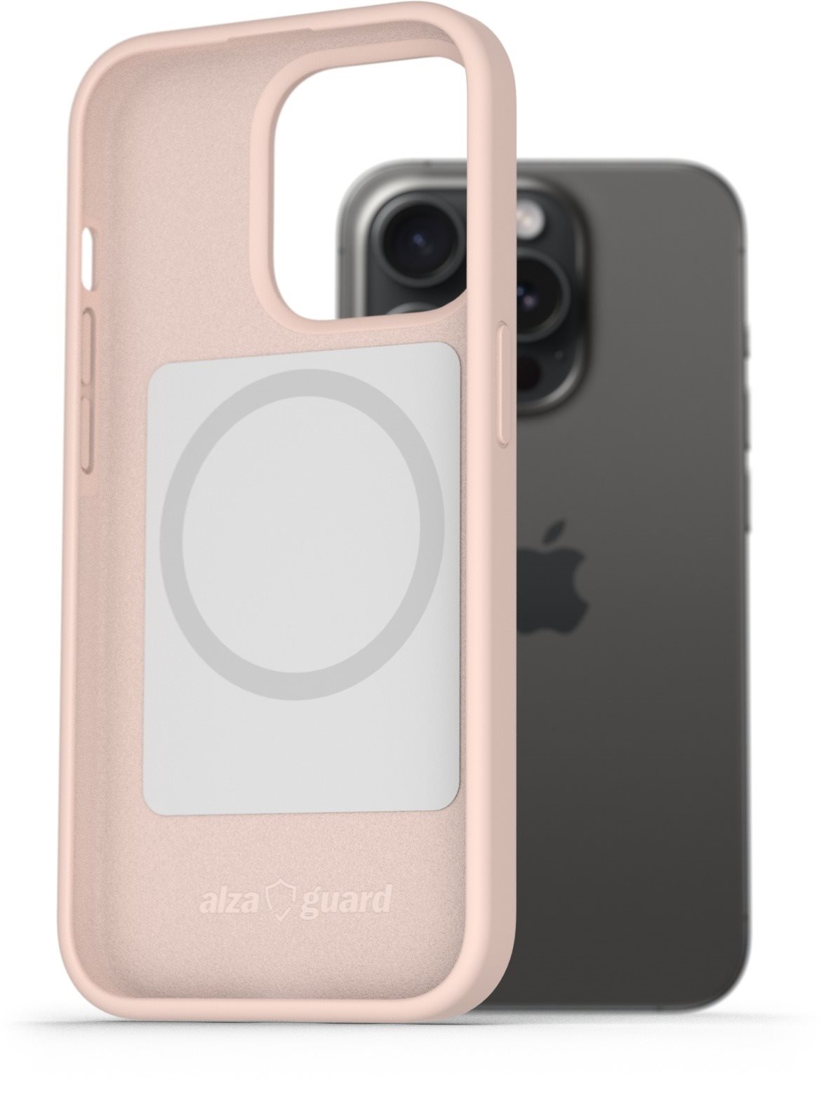 AlzaGuard Silicone iPhone 15 Pro Max Magsafe rózsaszín tok Telefon...