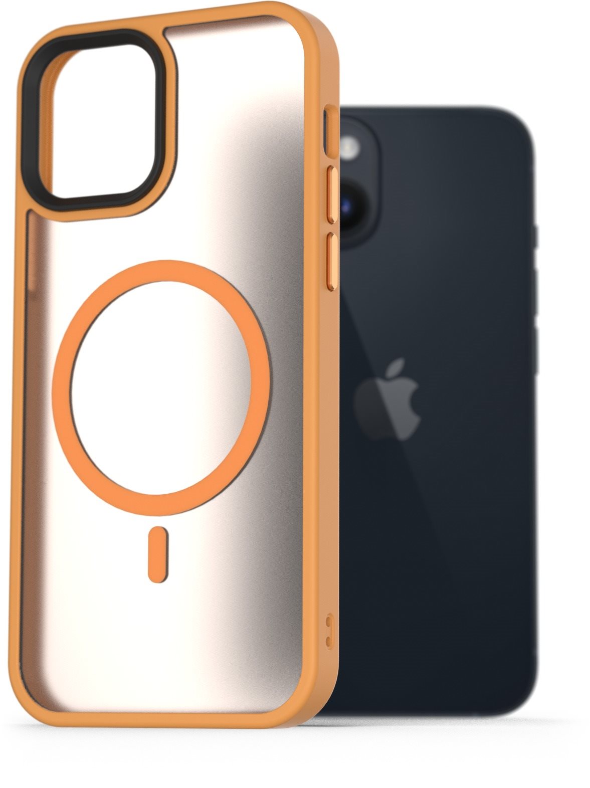 AlzaGuard Matte Case iPhone 14 MagSafe sárga tok Telefon tok