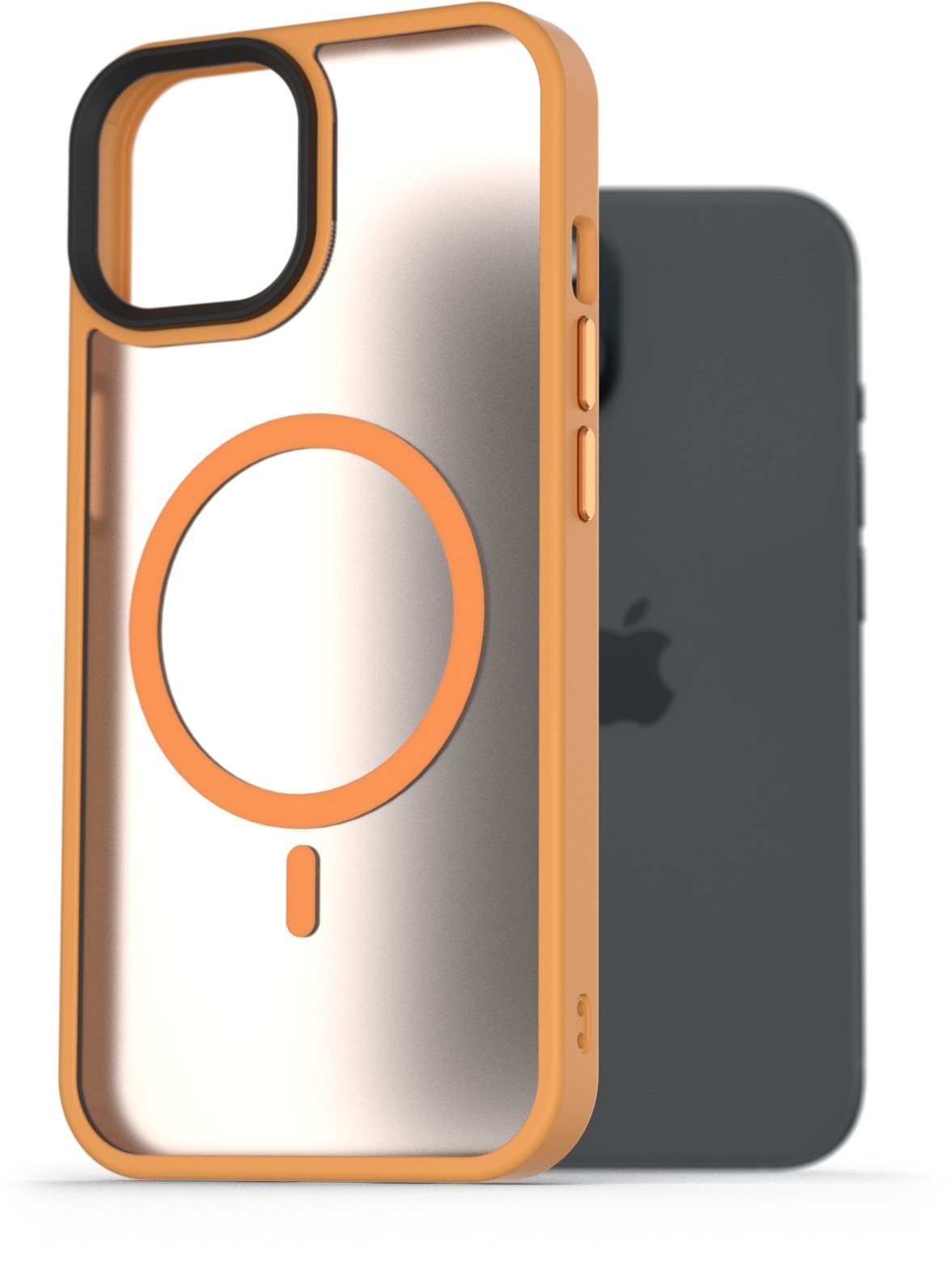 AlzaGuard Matte Case iPhone 15 MagSafe sárga tok Telefon tok