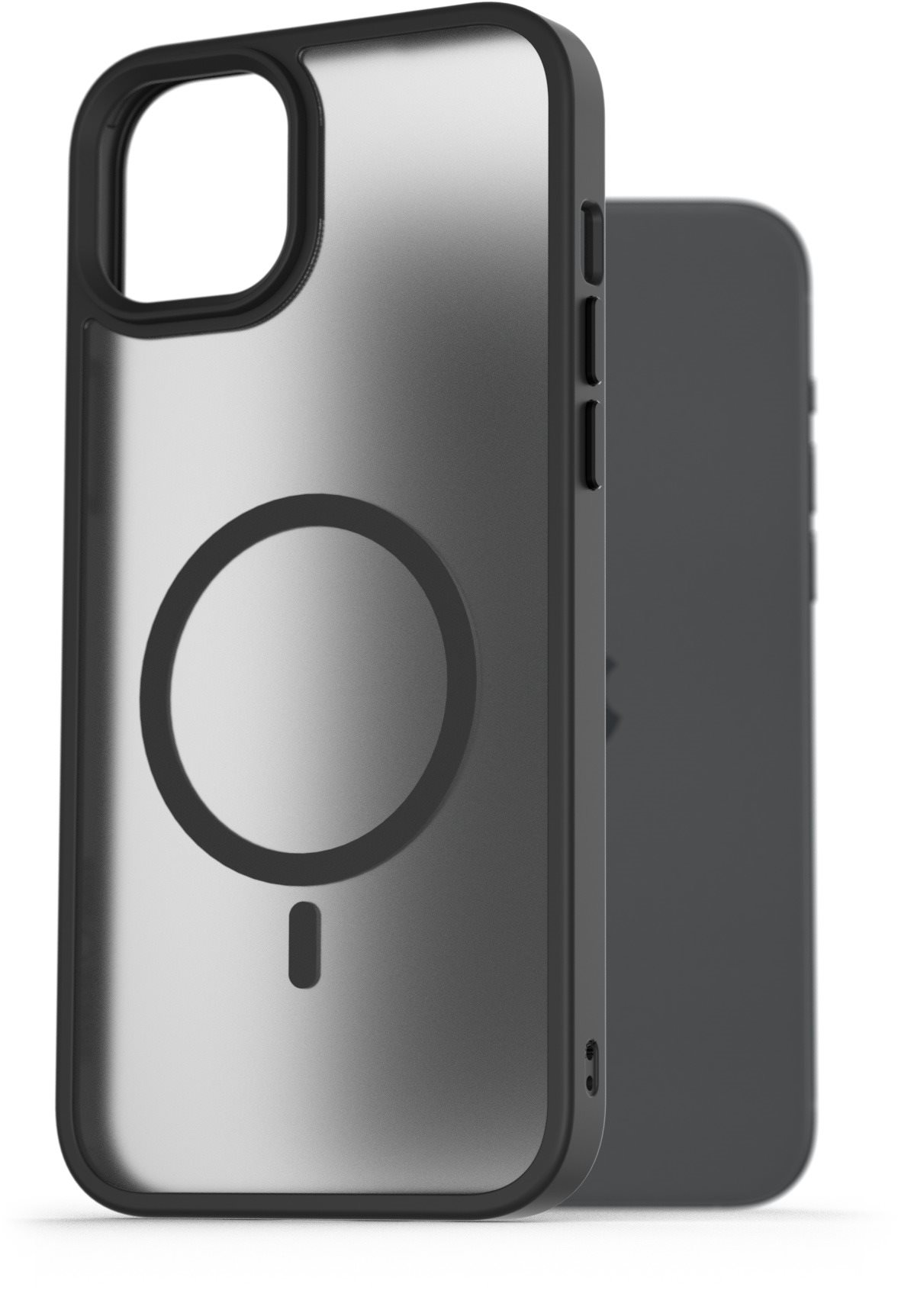 AlzaGuard Matte Case iPhone 15 Plus MagSafe fekete tok Telefon tok