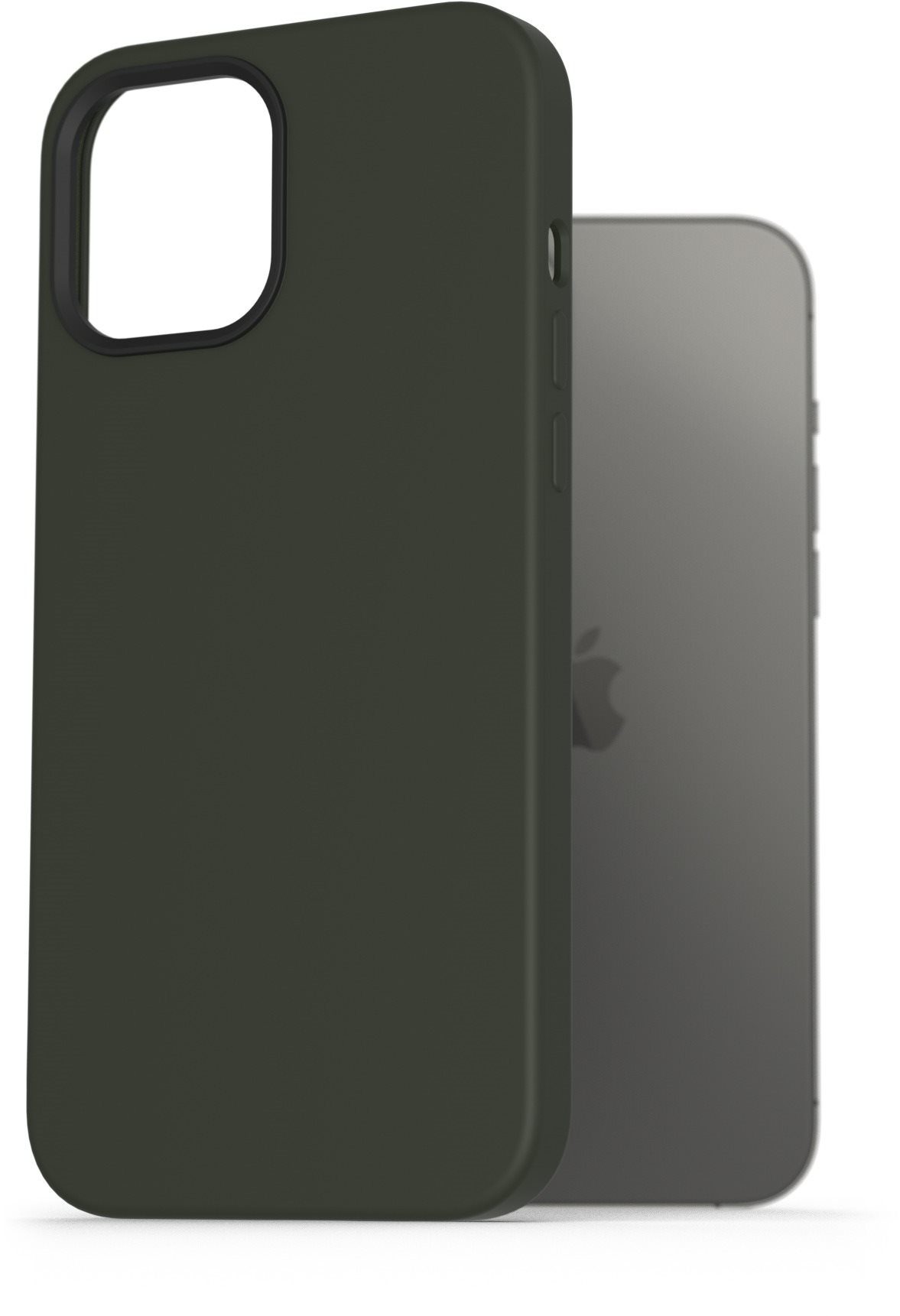AlzaGuard Magnetic Silicon Case for iPhone 12 Pro Max green Phone...