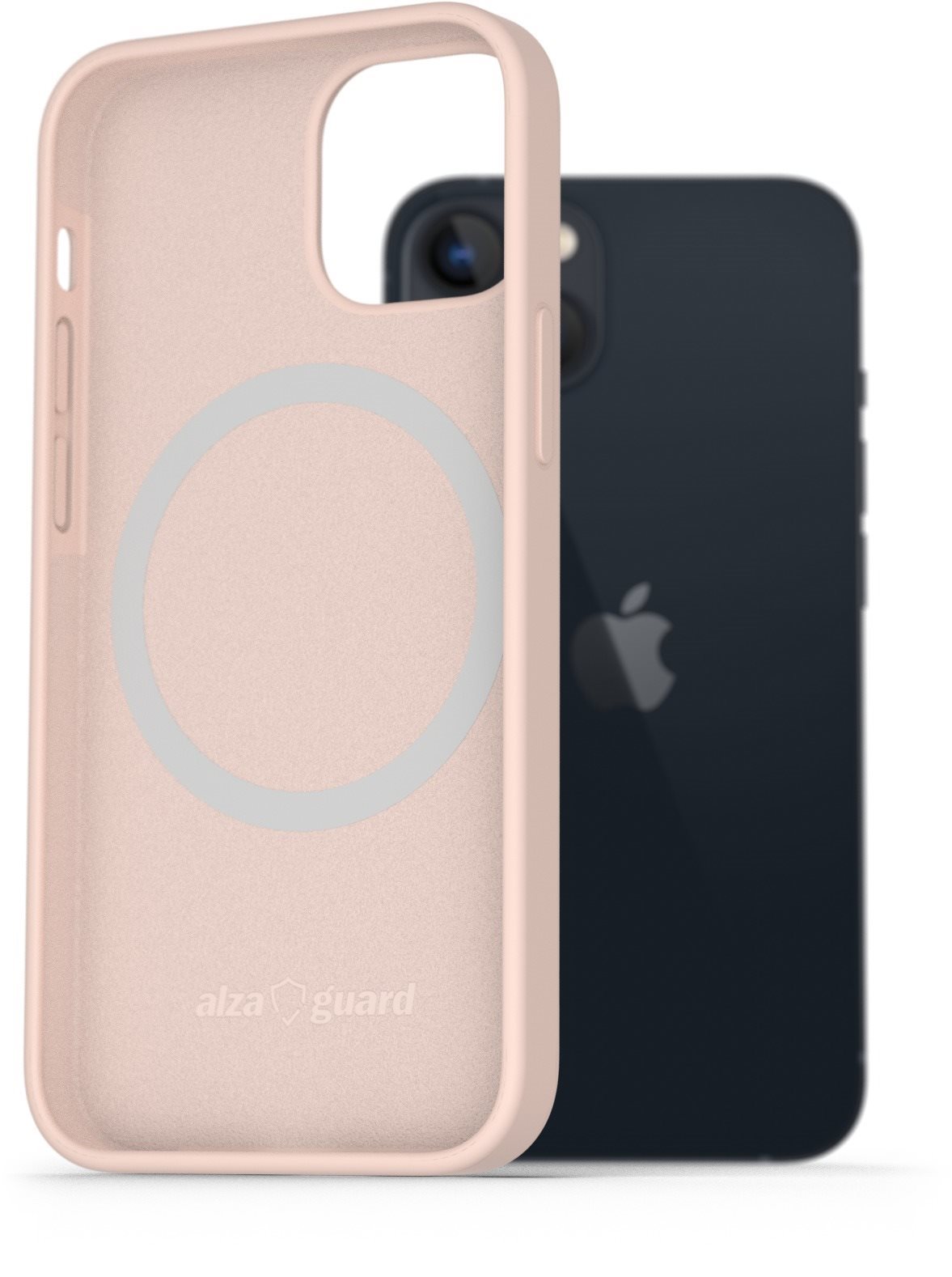 AlzaGuard Silicone Case Compatible with Magsafe iPhone 13 rózsaszín...