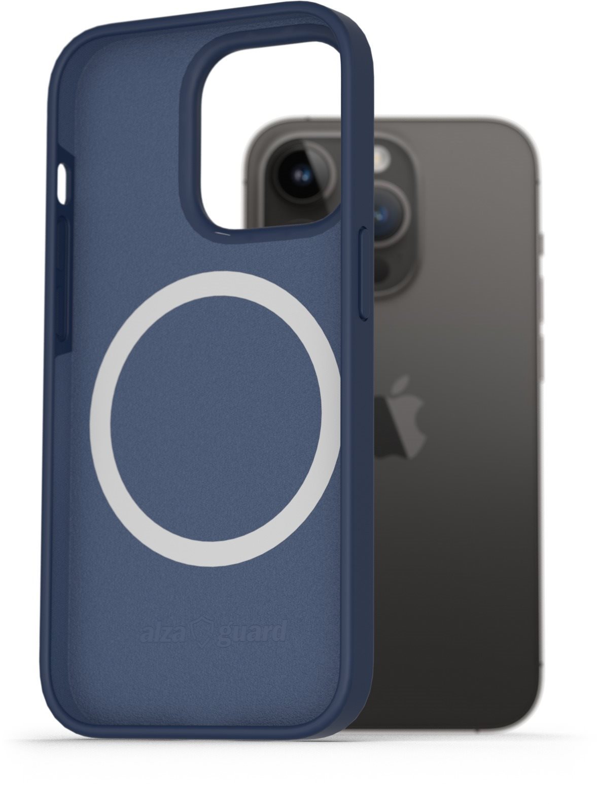 AlzaGuard Silikonhülle kompatibel mit Magsafe iPhone 14 Pro blau...