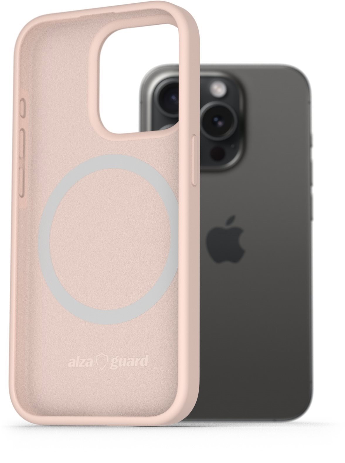 AlzaGuard Silicone Case Compatible with Magsafe iPhone 15 Pro...