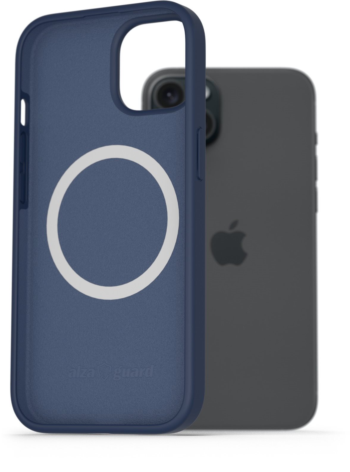 AlzaGuard Silicone Case Compatible with Magsafe iPhone 15 Plus kék...
