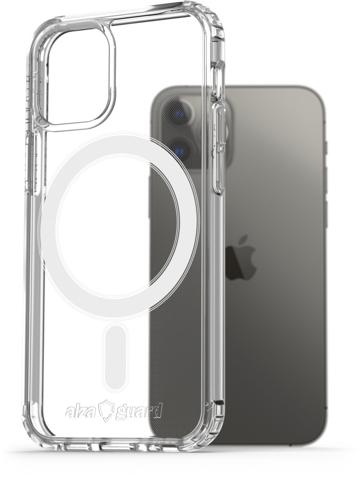 AlzaGuard Magnetic Crystal Clear Case for iPhone 12/12 Pro Phone...