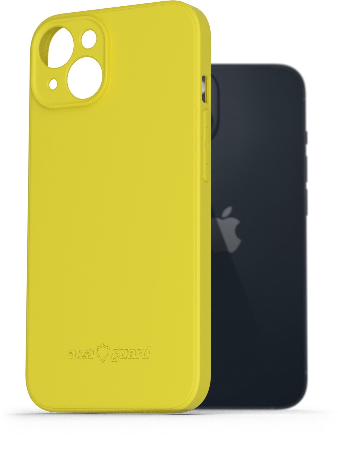 AlzaGuard Matte iPhone 14 sárga TPU tok Telefon tok