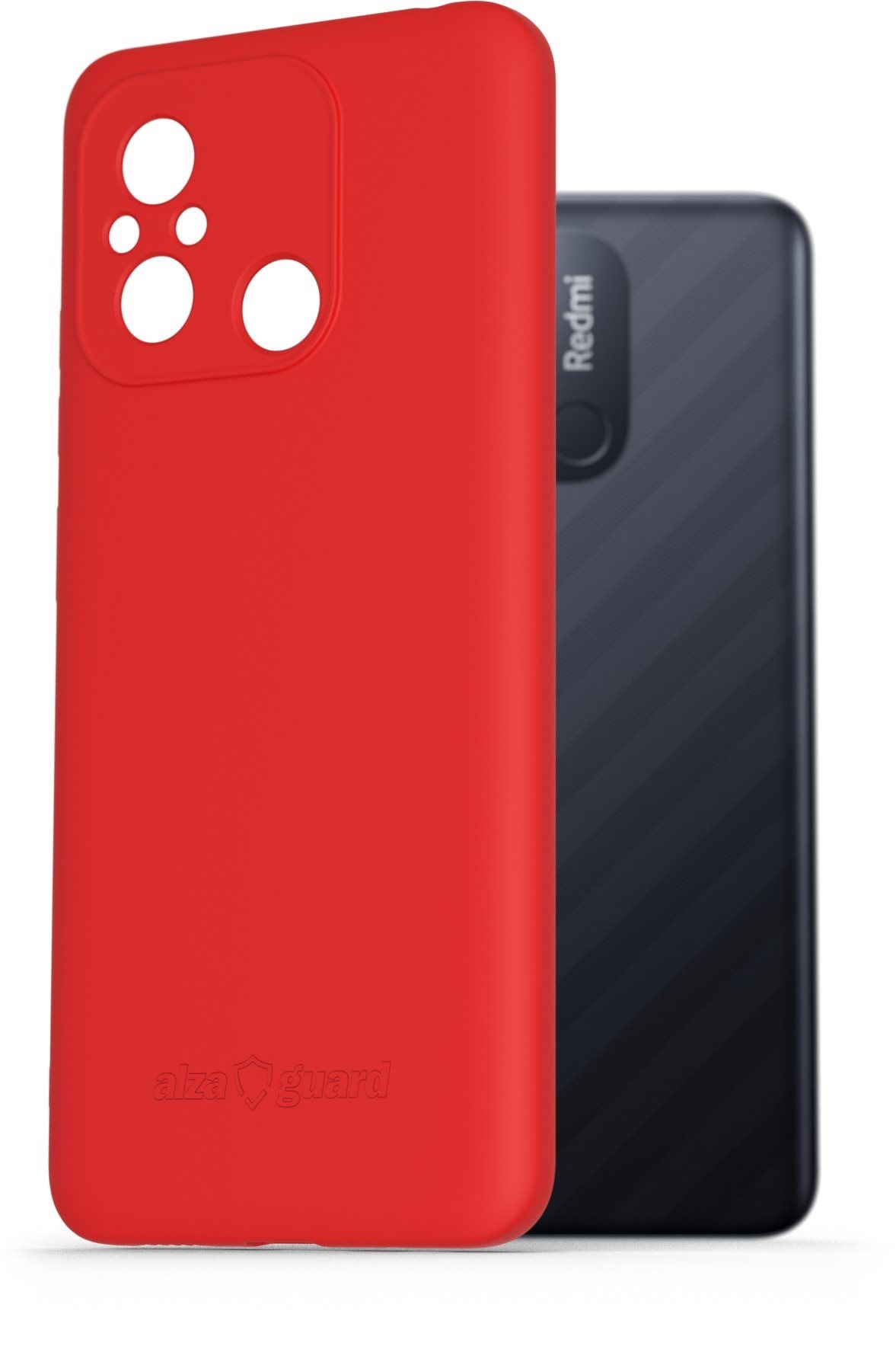 AlzaGuard Matte Xiaomi Redmi 12C piros TPU tok Telefon tok