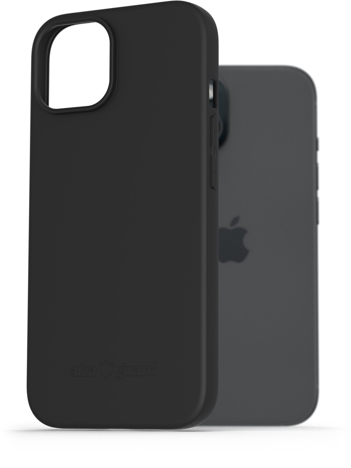 AlzaGuard Matte iPhone 15 fekete TPU tok Telefon tok