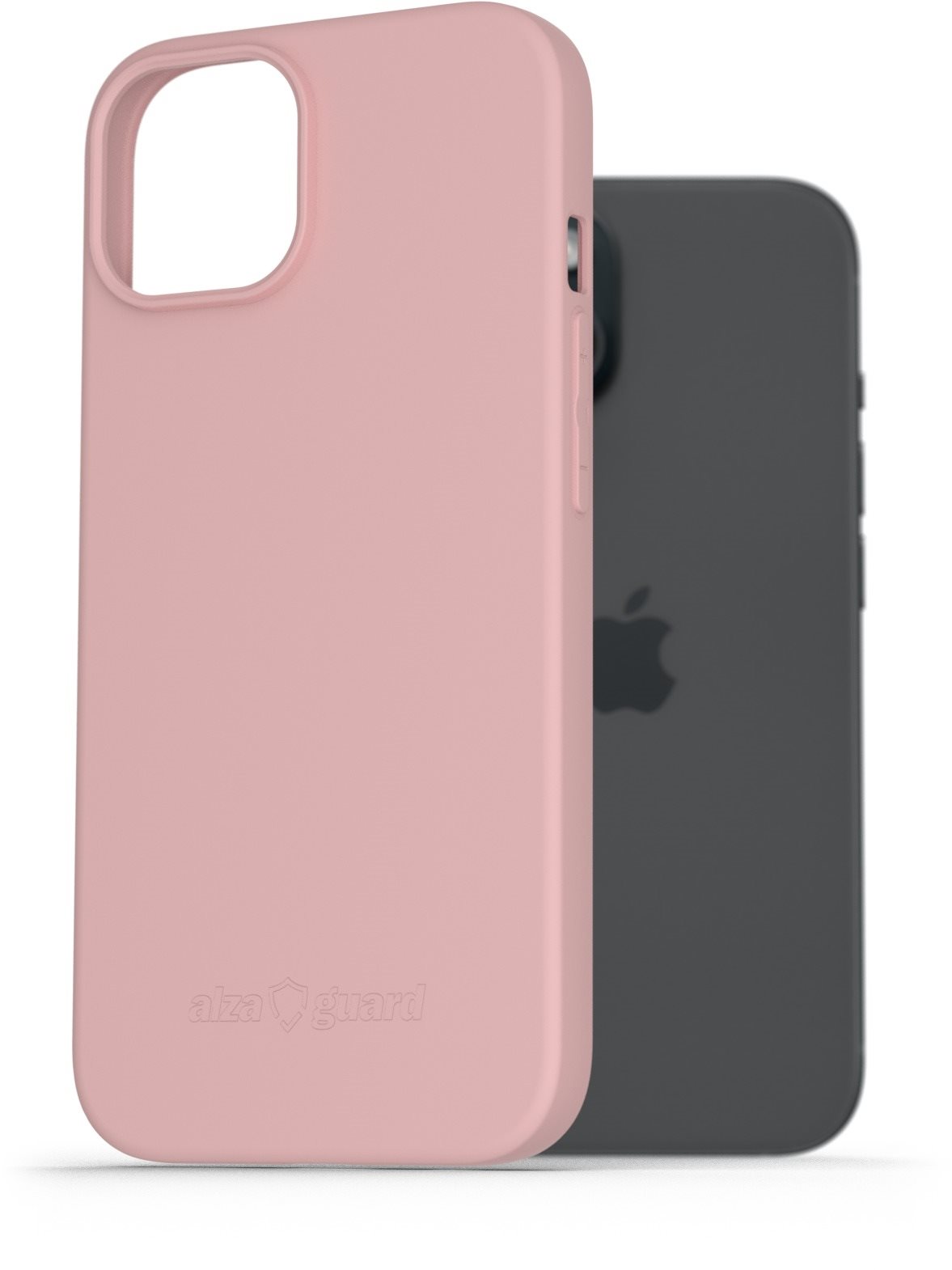 AlzaGuard Matte TPU Case für das iPhone 15 rosa Handyhülle