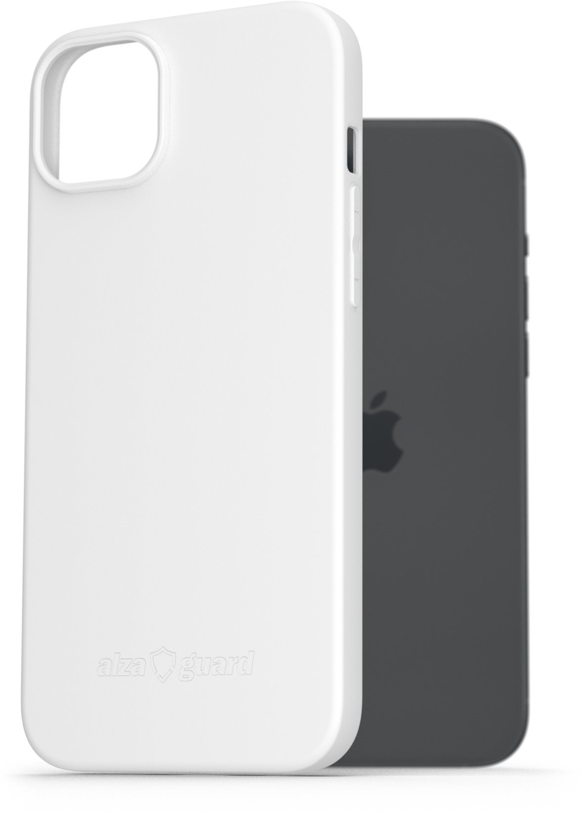 AlzaGuard Matte TPU Case pre iPhone 15 Plus biely Kryt na mobil