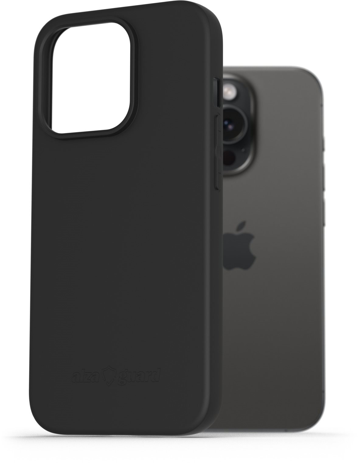 AlzaGuard Matte TPU Case für das iPhone 15 Pro schwarz Handyhülle