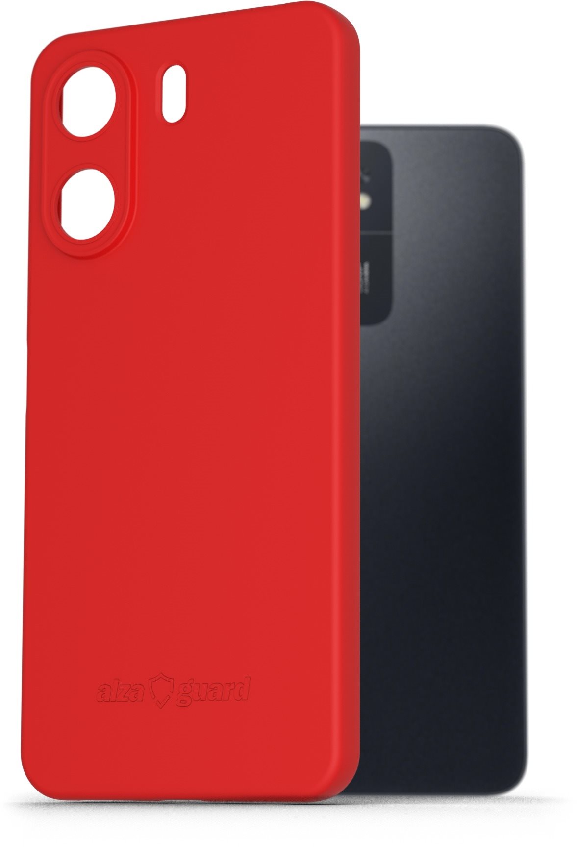 AlzaGuard Matte Xiaomi Redmi 13C piros TPU tok Telefon tok