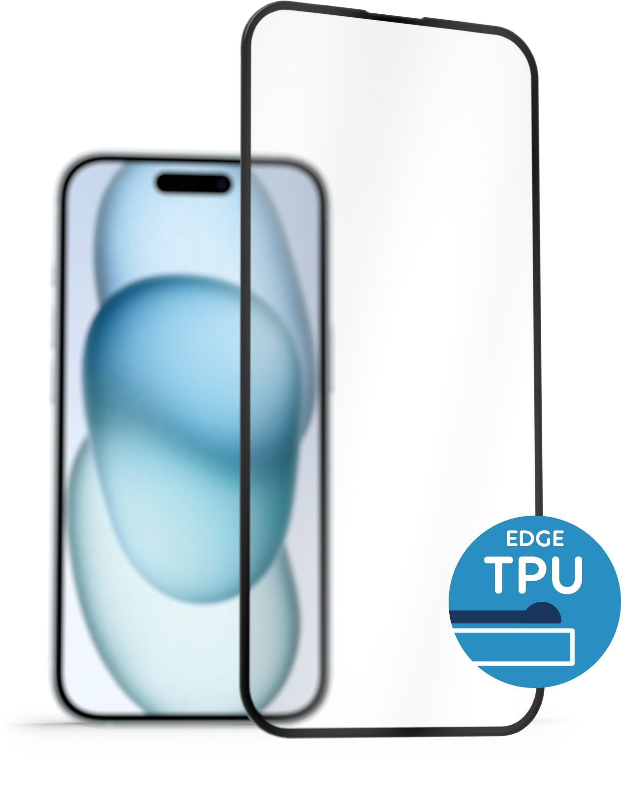 AlzaGuard Glass with TPU Frame iPhone 15 Plus 2.5D üvegfólia -...