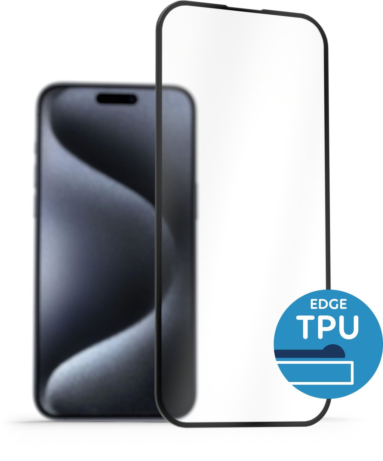AlzaGuard Glass with TPU Frame iPhone 15 Pro Max 2.5D üvegfólia -...