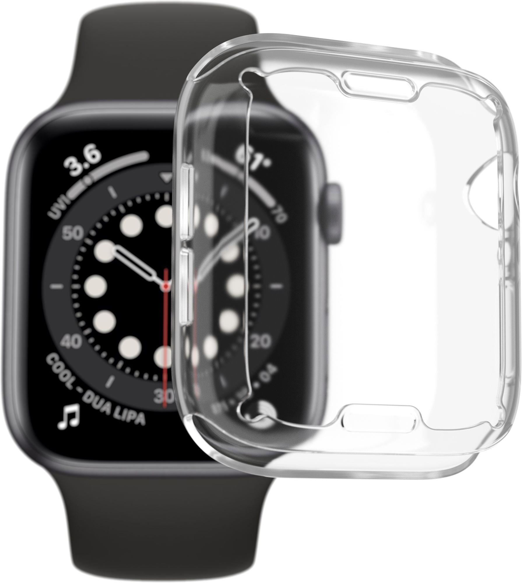 AlzaGuard Crystal Clear TPU FullCase für Apple Watch 44mm Uhrenetui