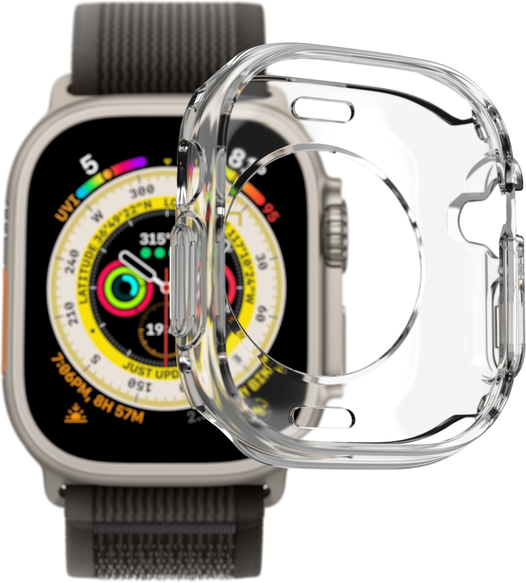 AlzaGuard Crystal Clear TPU HalfCase für Apple Watch Ultra Uhrenetui