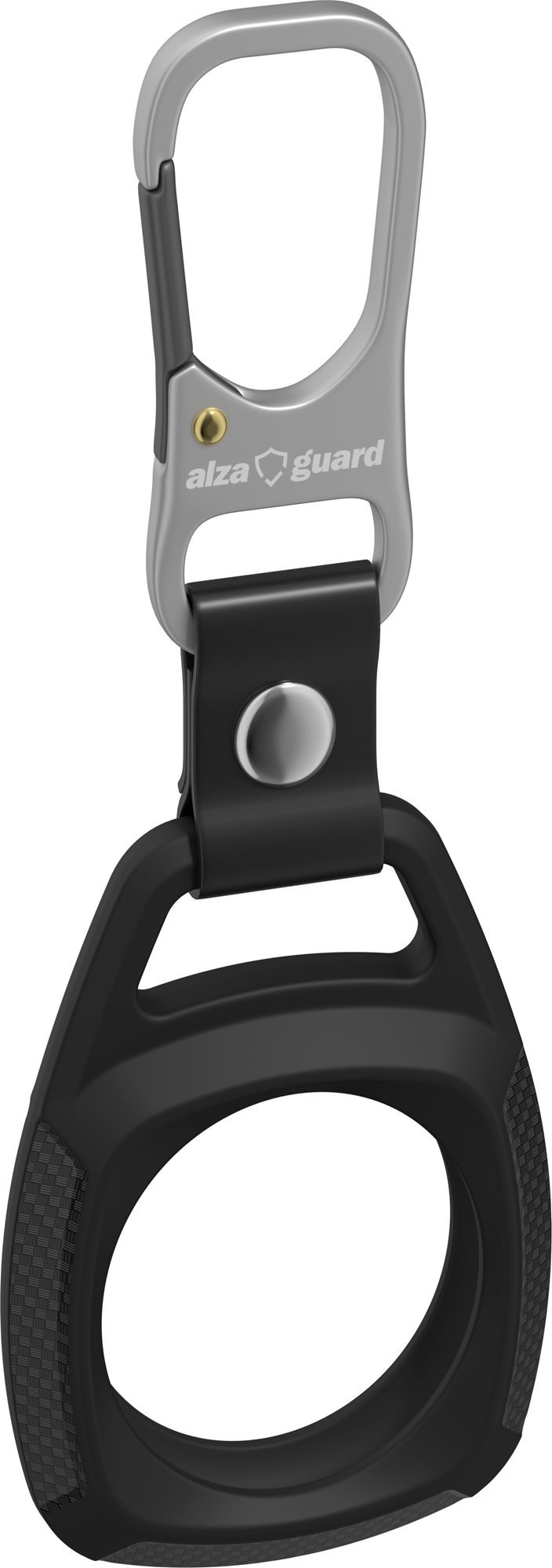 AlzaGuard Carbon Keychain for AirTag Black AirTag Key Ring