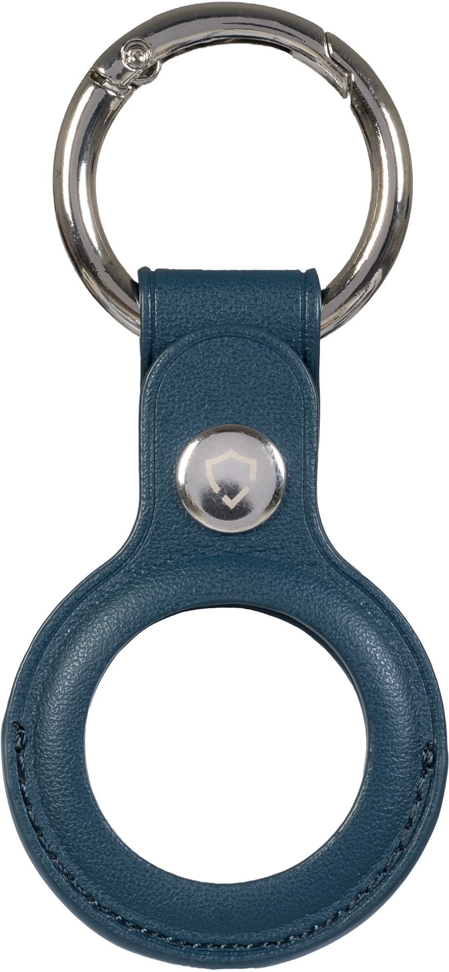 AlzaGuard Leather Keychain for Airtag Blue AirTag Key Ring