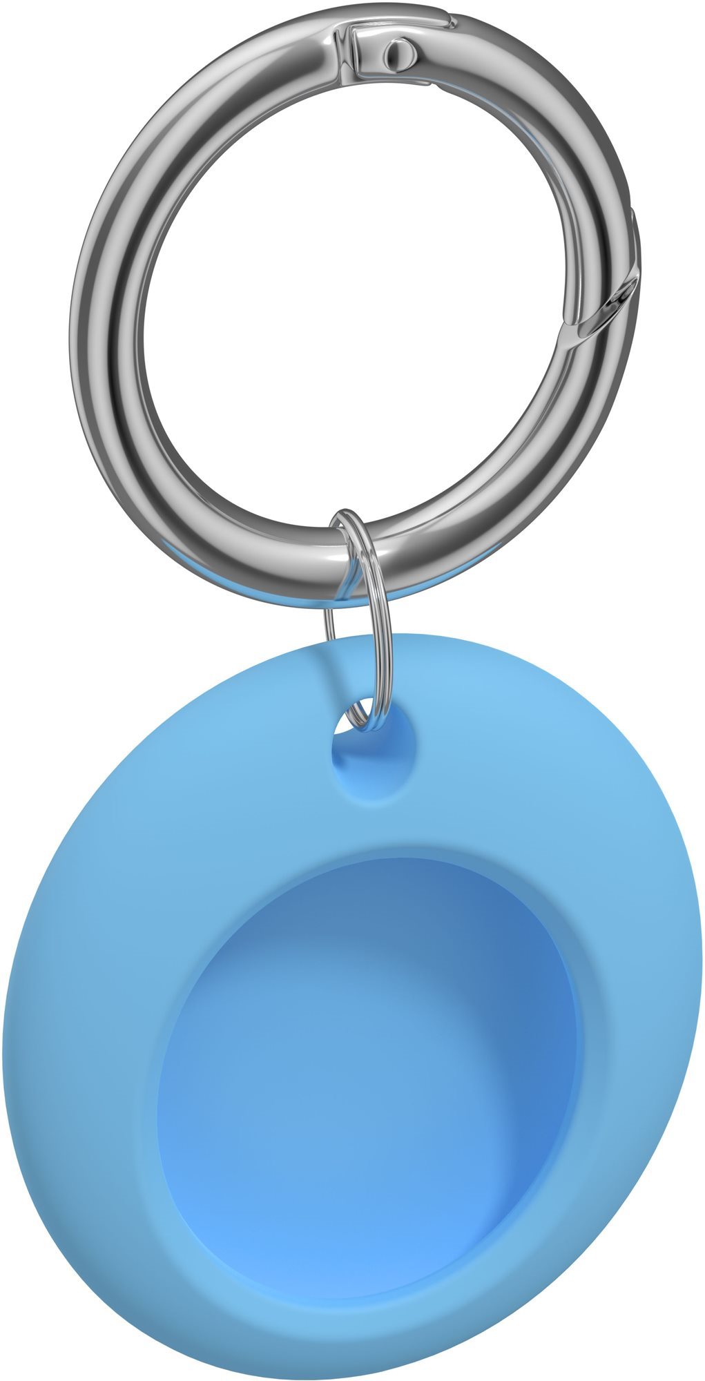 AlzaGuard Circle Silicone Keyring for AirTag Blue AirTag Key Ring