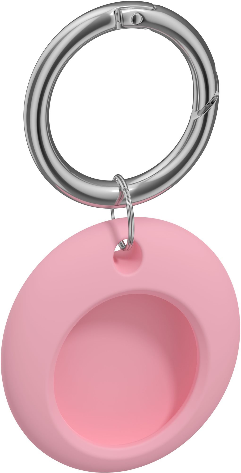 AlzaGuard Circle Silicone Keyring for AirTag Pink AirTag Key Ring
