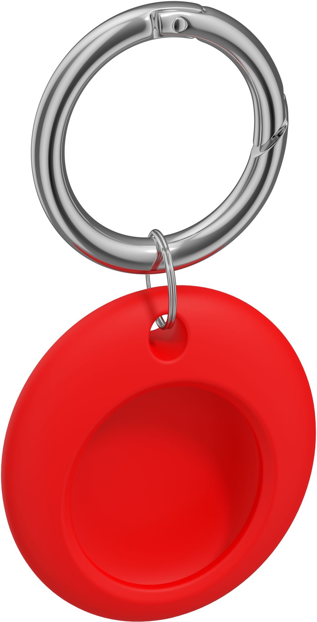AlzaGuard Circle Silicone Keyring for AirTag Red AirTag Key Ring