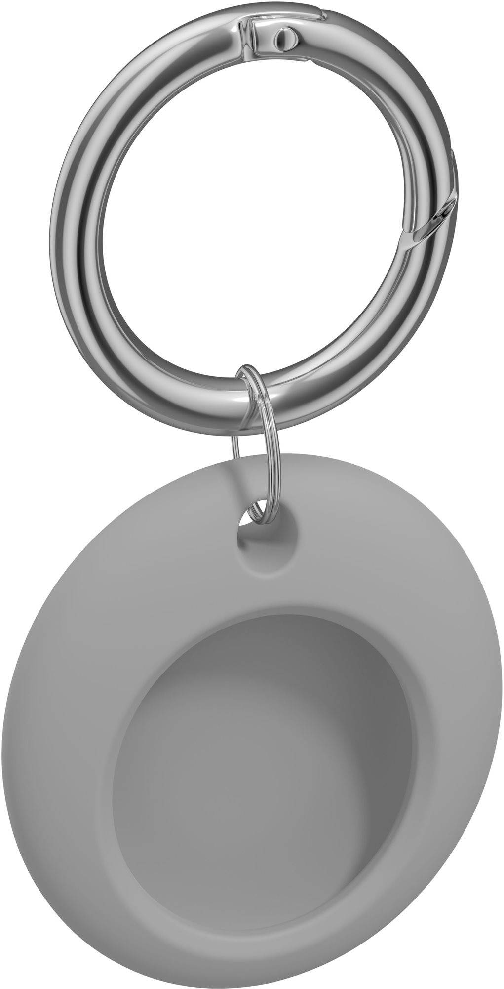 AlzaGuard Circle Silicone Keyring for AirTag Grey AirTag Key Ring