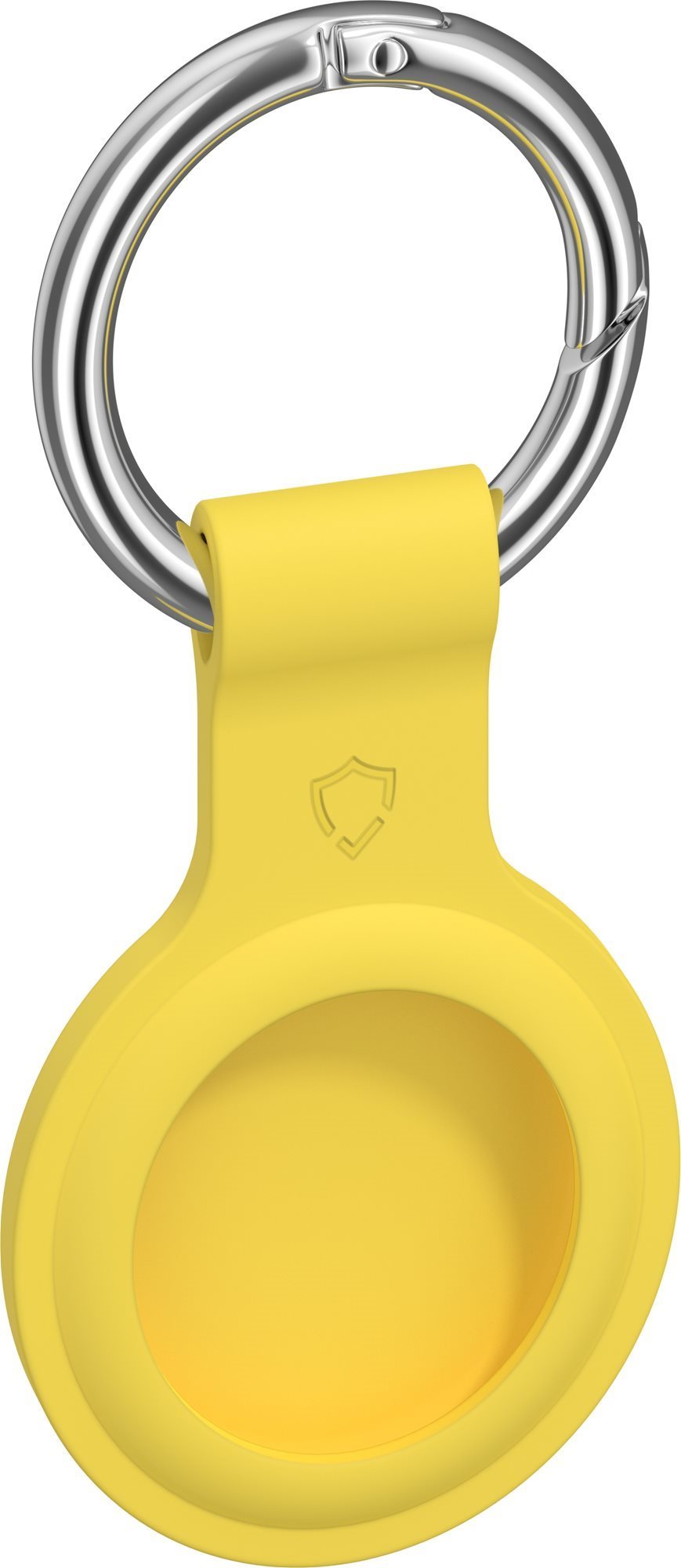 AlzaGuard Silicone Keychain for Airtag Yellow AirTag Key Ring