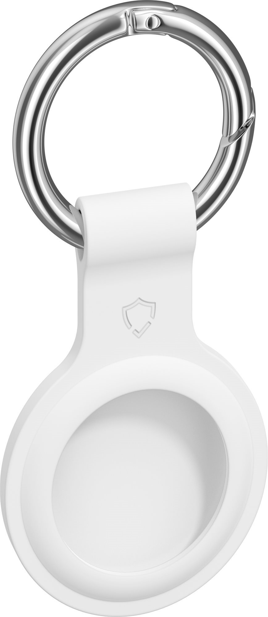 AlzaGuard Silicone Keychain for Airtag White AirTag Key Ring