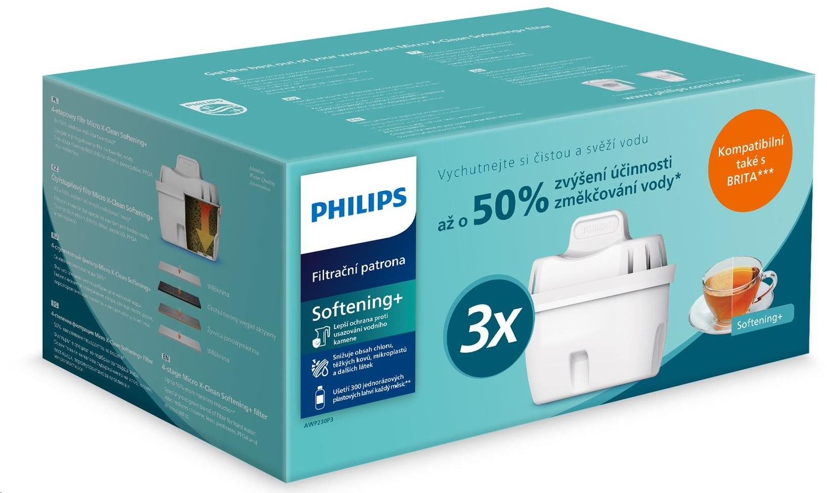 Philips Softening+ AWP230, 3er-Pack Ersatzfilter