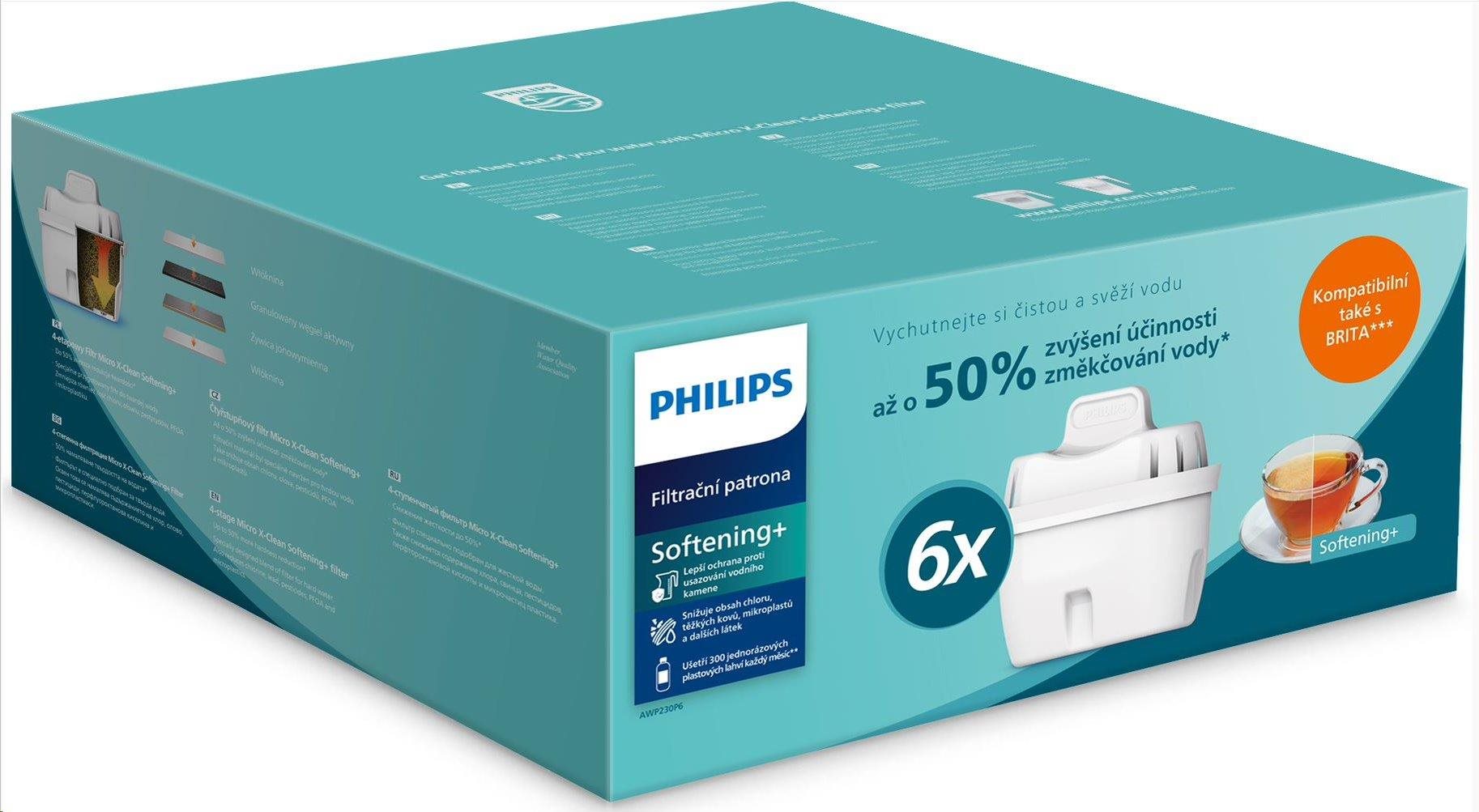 Philips Softening+ AWP230, 6er-Pack Ersatzfilter