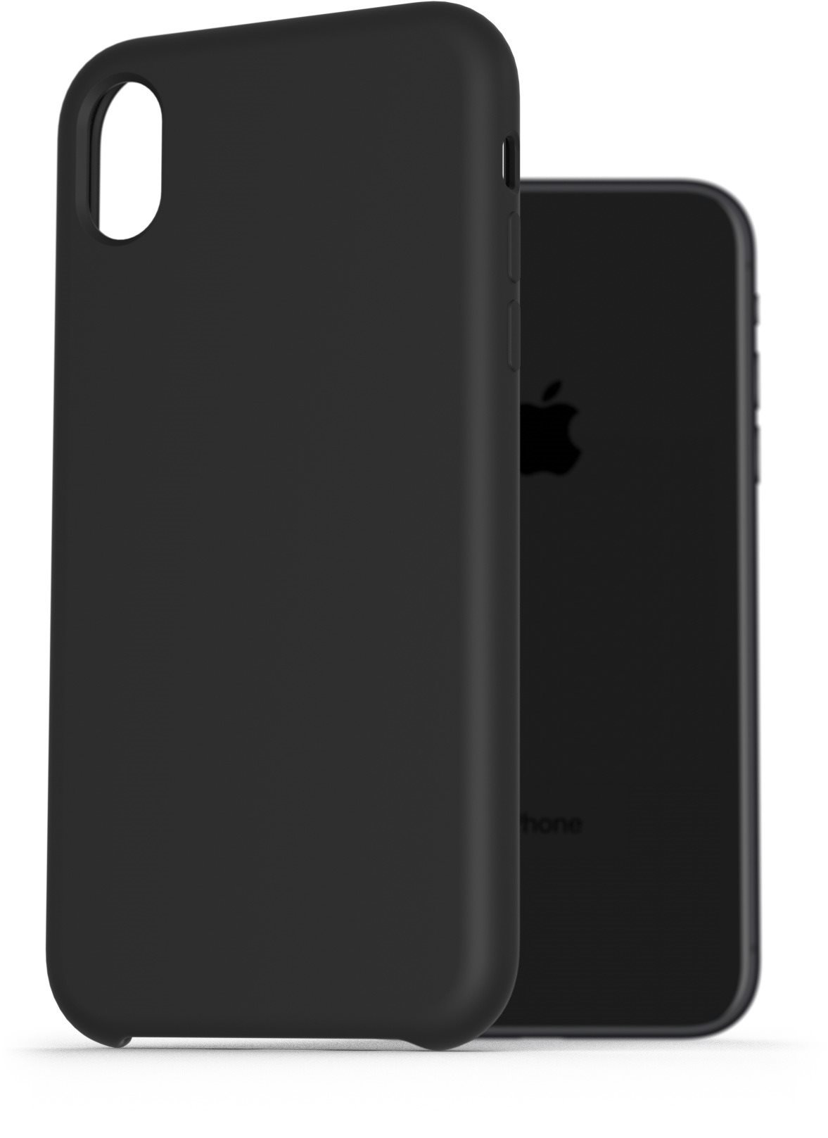 AlzaGuard Premium Liquid Silicone Case for iPhone Xr Black Phone...