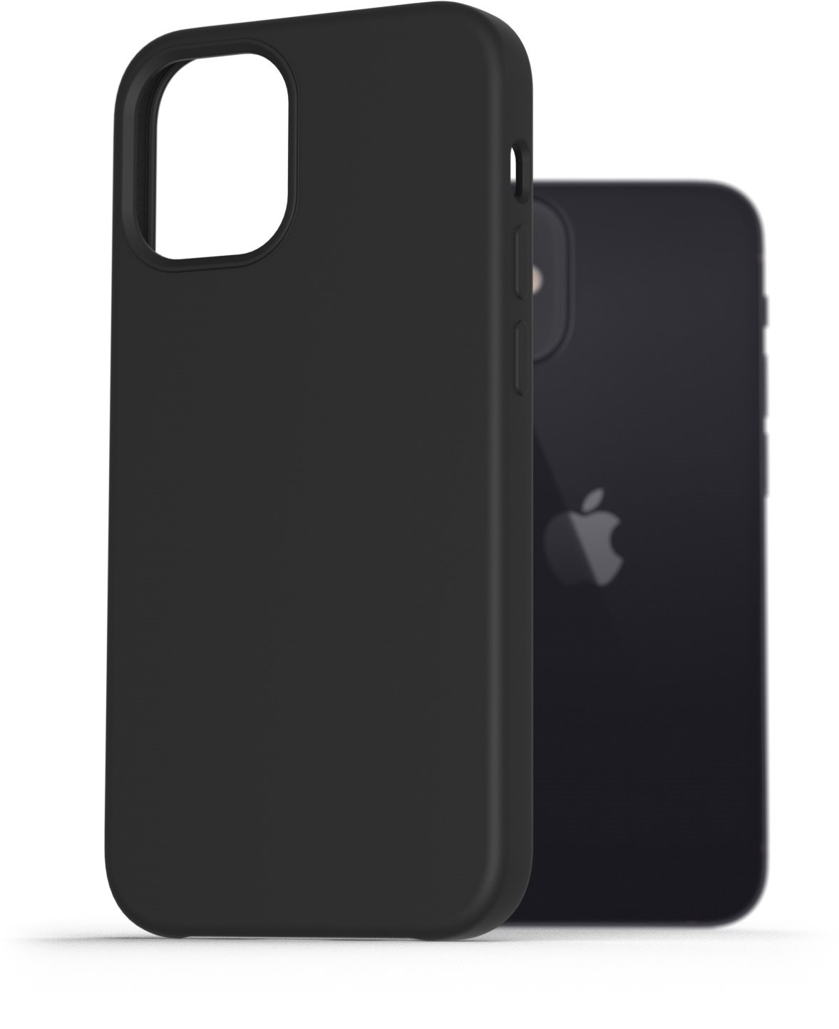 AlzaGuard Premium Liquid Silicone Case for iPhone 12 mini Black...