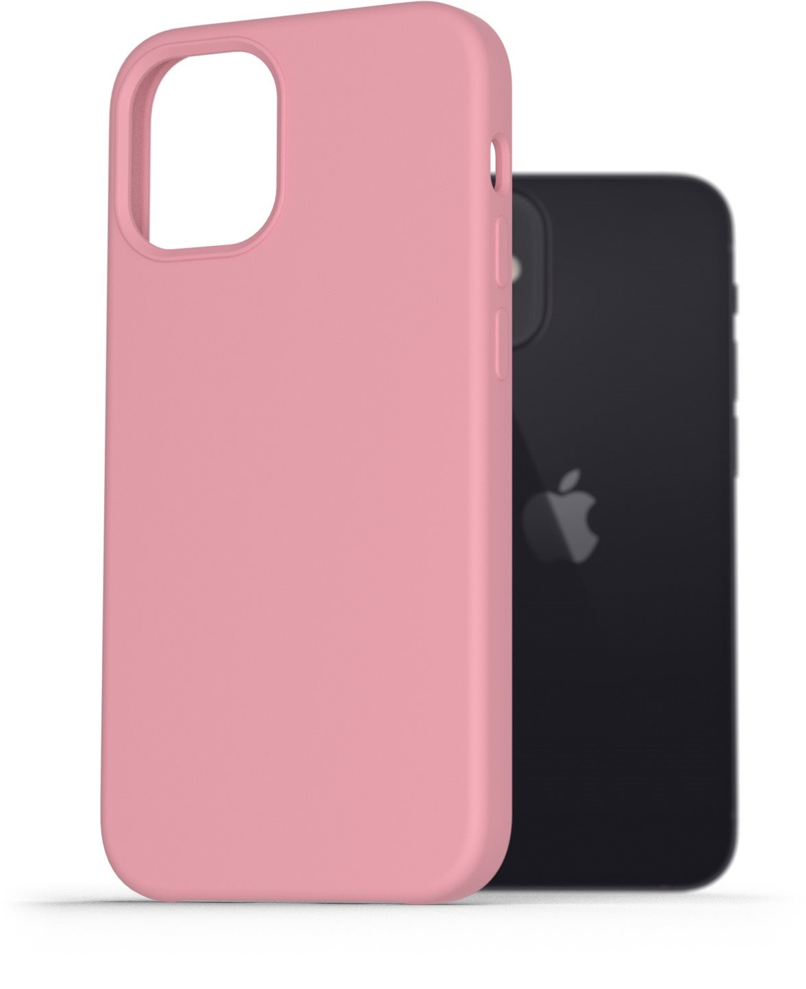 AlzaGuard Premium Liquid Silicone Case for iPhone 12 mini Pink...