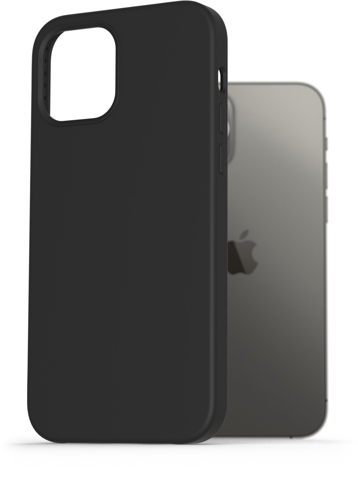 AlzaGuard Premium Liquid Silicone Case for iPhone 12/12 Pro Black...