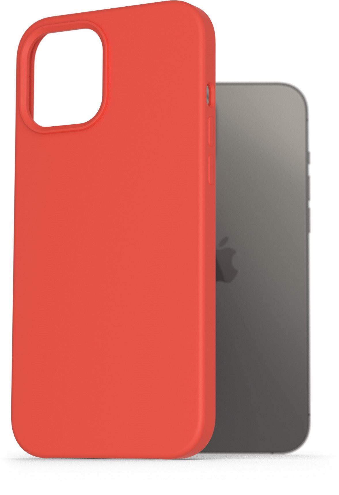 AlzaGuard Premium Liquid Silicone Case for iPhone 12 Pro Max Red...