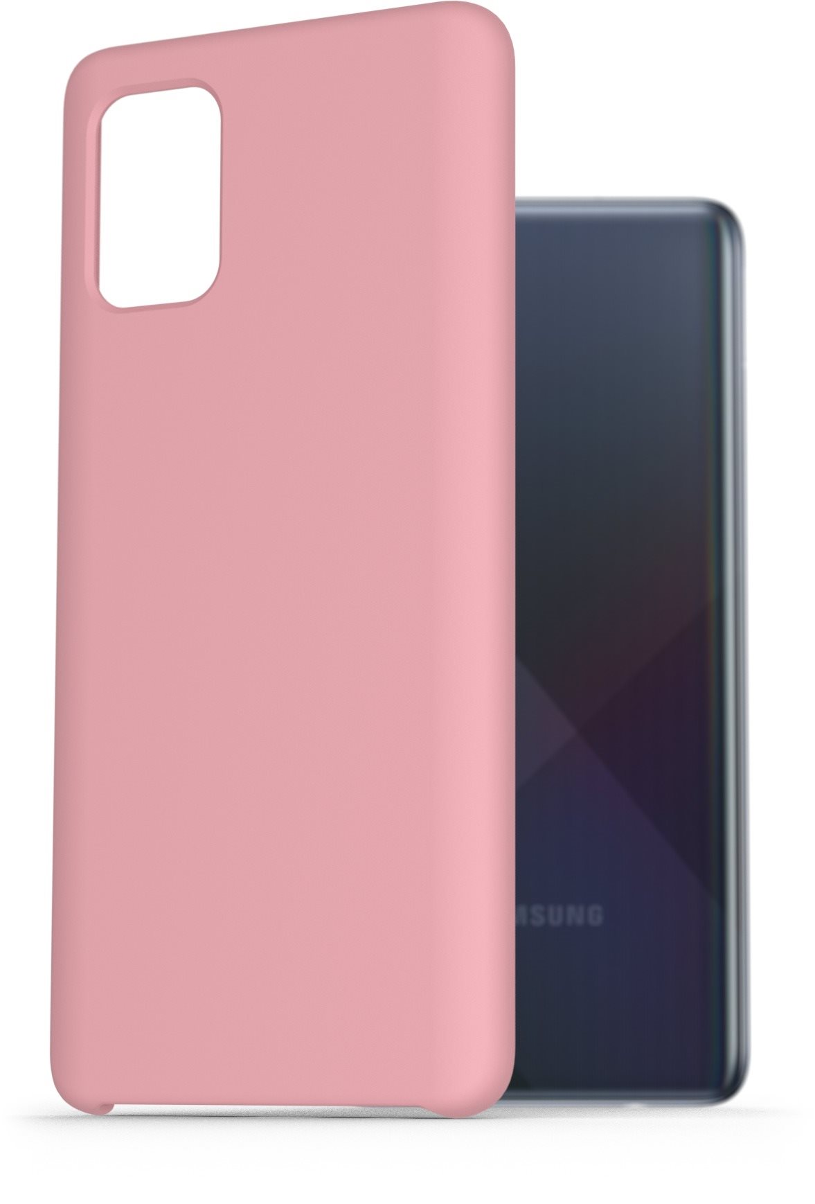 AlzaGuard Premium Liquid Silicone Case for Samsung Galaxy A71 Pink...