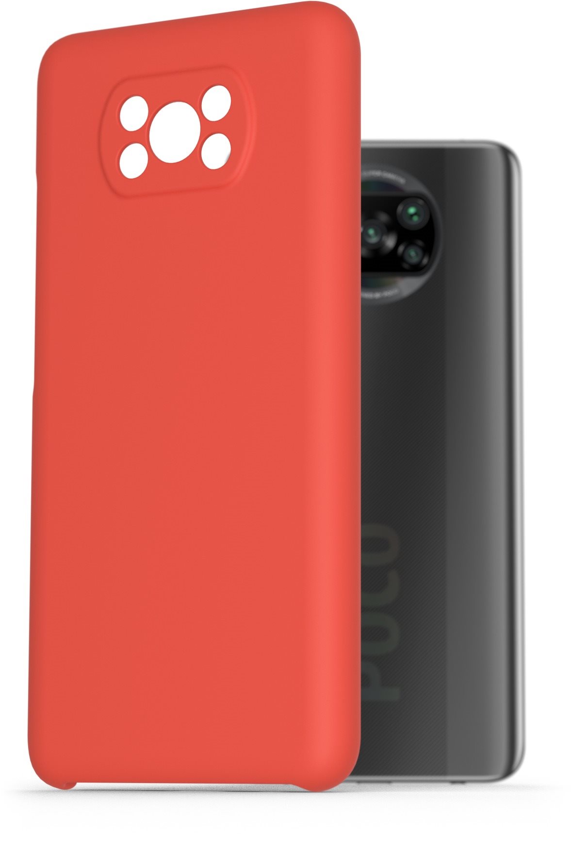 AlzaGuard Premium Liquid Silicone Case pour Xiaomi POCO X3 rouge...